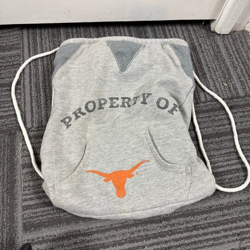 MVF most valuable fan drawstring sweatshirt bag.   Texas Longhorns.